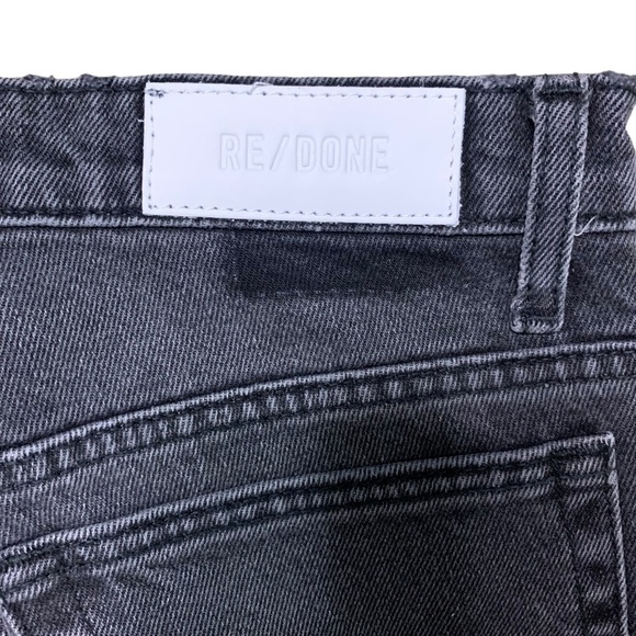 RE/DONE NWT Worn Black With Rip 70’s Straight Size 25 - Picture 10 of 16